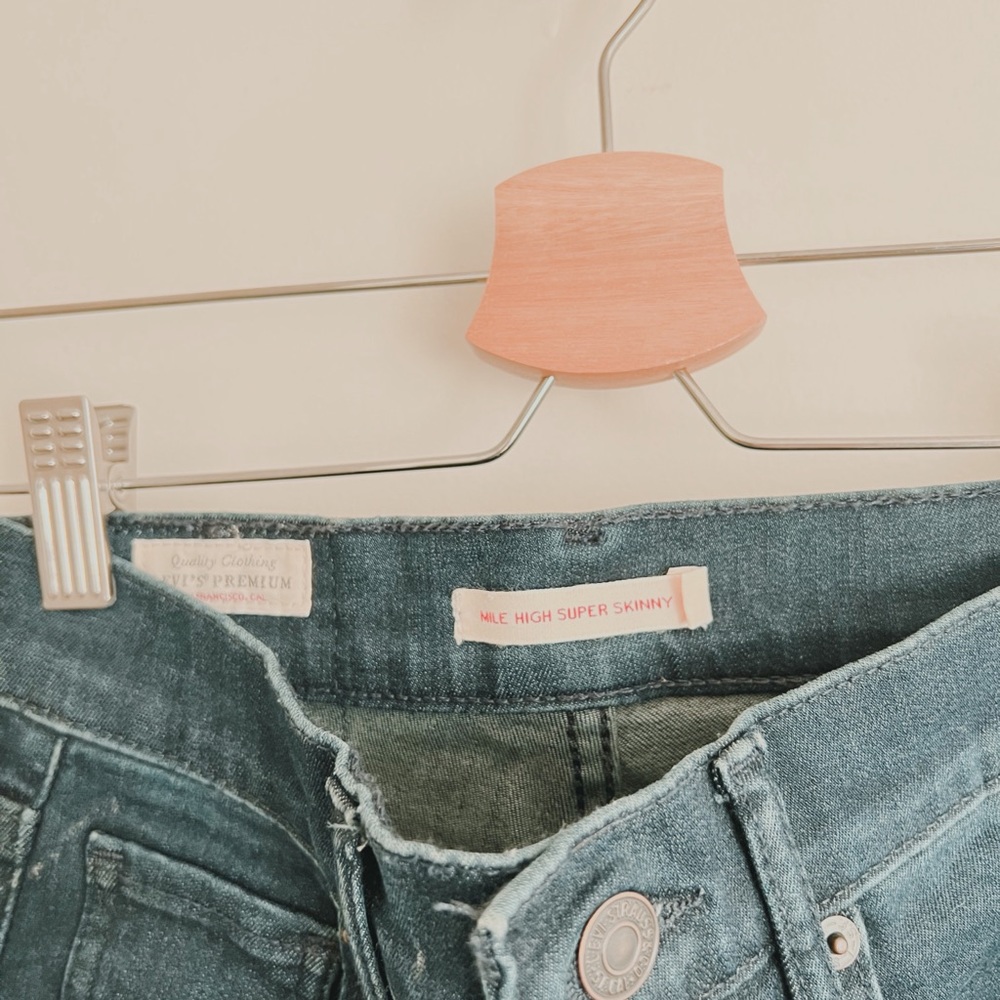 Levi’s Mile High super skinny jeans - size 25 - Picture 4 of 5